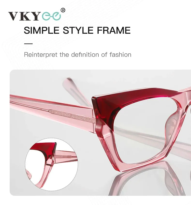 Vicky Unisex Full Rim Tr 90 Titanium Cat Eye Reading Glasses 2158