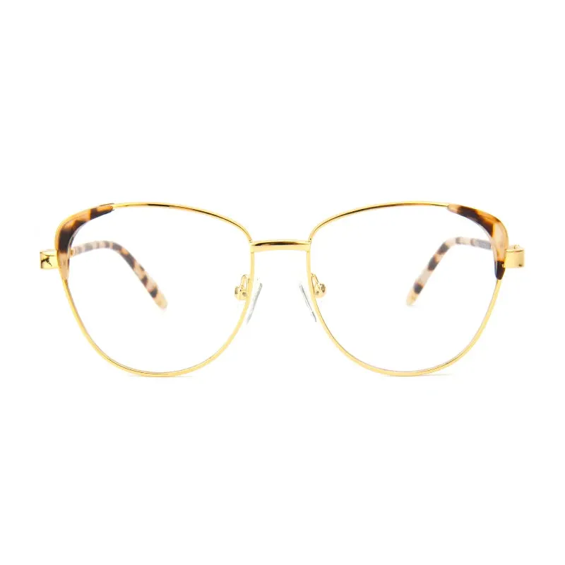 Vicky Women's Full Rim Cat Eye Stainless Steel Acetate Reading Glasses 7359