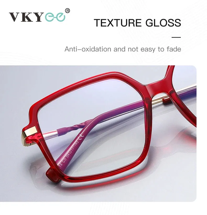 Vicky Women's Full Rim Cat Eye Tr 90 Alloy Reading Glasses 2214