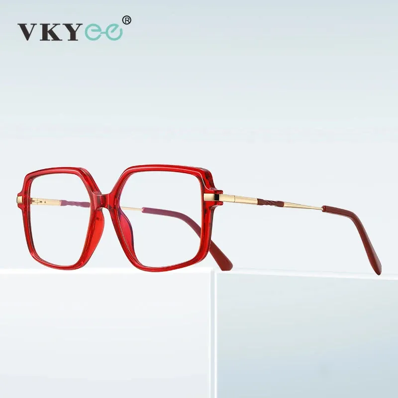 Vicky Women's Full Rim Cat Eye Tr 90 Alloy Reading Glasses 2214