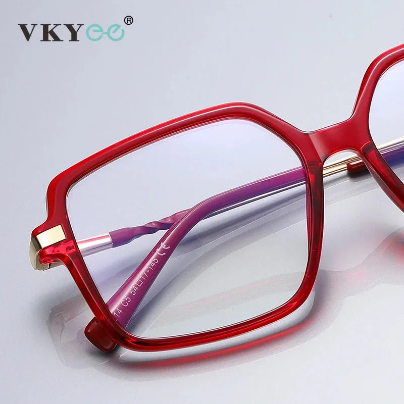 Vicky Women's Full Rim Cat Eye Tr 90 Alloy Reading Glasses 2214
