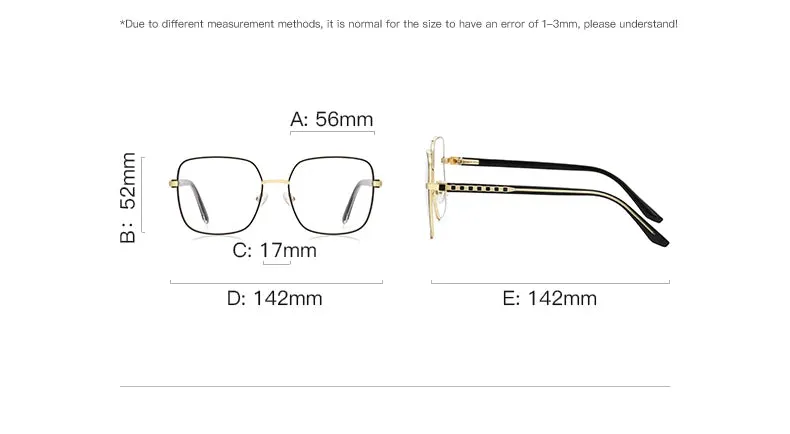 Vicky Women's Full Rim Large Square Alloy Reading Glasses 3064
