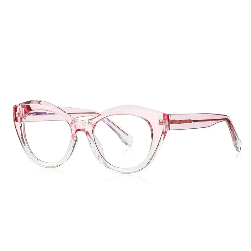 Vicky Women's Full Rim Oval Cat Eye Tr 90 Alloy Reading Glasses 2168
