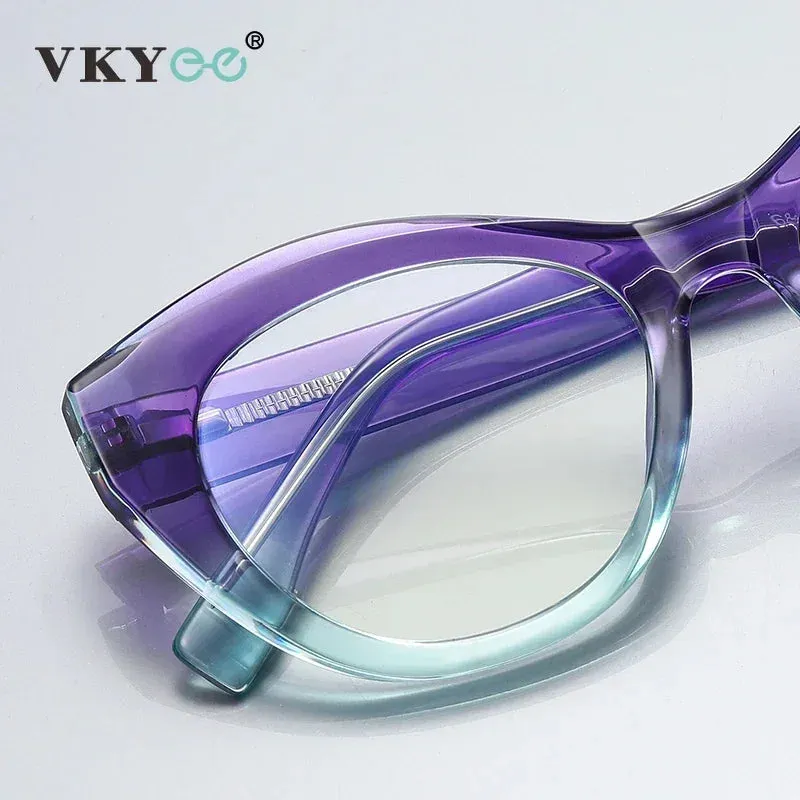 Vicky Women's Full Rim Oval Cat Eye Tr 90 Alloy Reading Glasses 2168