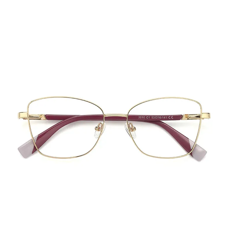 Vicky Women's Full Rim Square Alloy Reading Glasses 3010