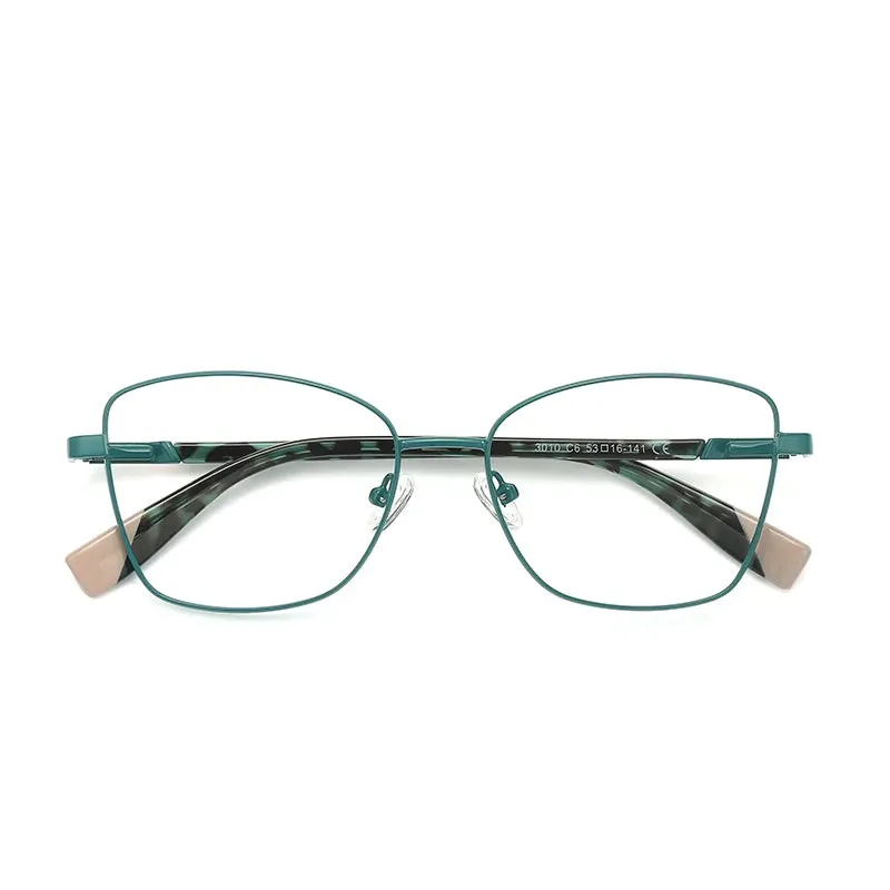 Vicky Women's Full Rim Square Alloy Reading Glasses 3010