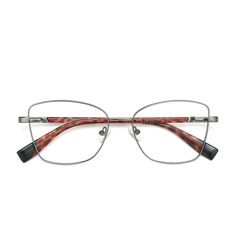Vicky Women's Full Rim Square Alloy Reading Glasses 3010