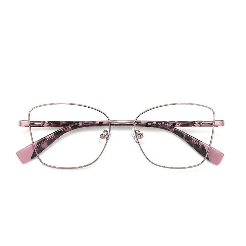 Vicky Women's Full Rim Square Alloy Reading Glasses 3010