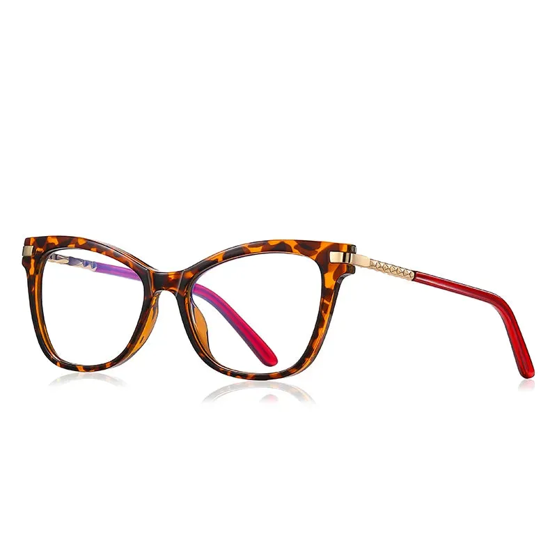 Vicky Women's Full Rim Square Tr 90 Stainless Steel Reading Glasses 2108