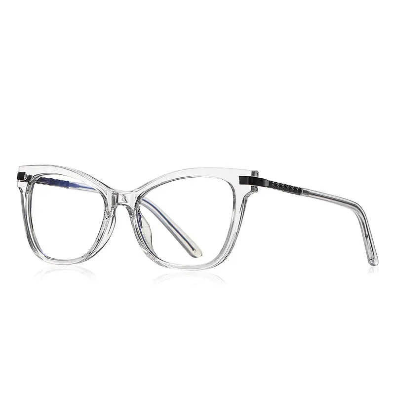 Vicky Women's Full Rim Square Tr 90 Stainless Steel Reading Glasses 2108