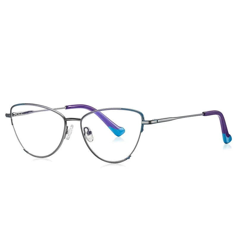 Vicky Women's Full Rim Tr 90 Titanium Cat Eye Square Reading Glasses 3030