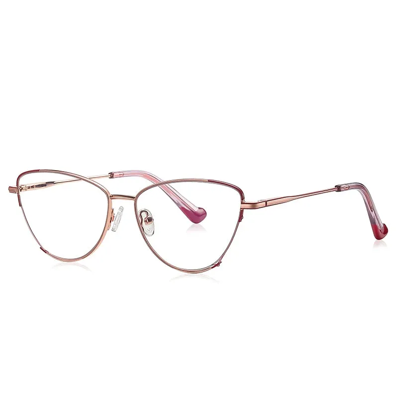 Vicky Women's Full Rim Tr 90 Titanium Cat Eye Square Reading Glasses 3030
