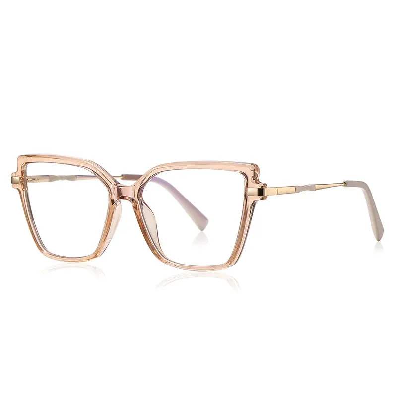 Vicky Women's Large Full Rim Cat Eye Tr 90 Alloy Reading Glasses 2208