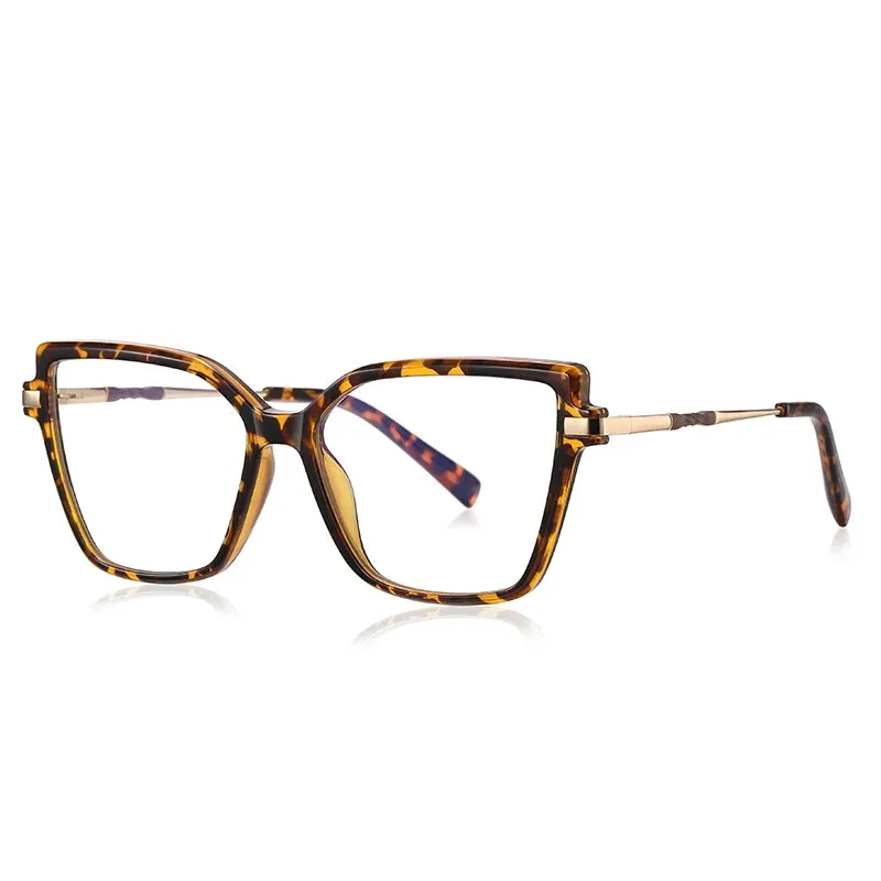 Vicky Women's Large Full Rim Cat Eye Tr 90 Alloy Reading Glasses 2208