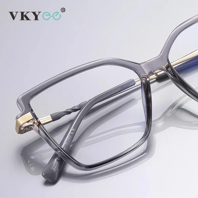 Vicky Women's Large Full Rim Cat Eye Tr 90 Alloy Reading Glasses 2208