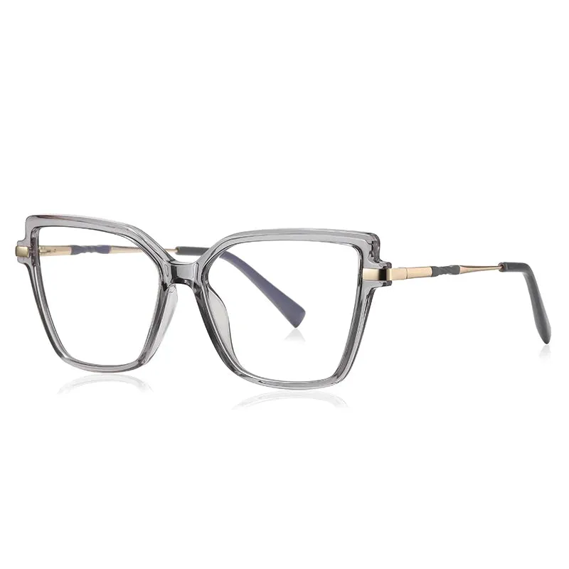 Vicky Women's Large Full Rim Cat Eye Tr 90 Alloy Reading Glasses 2208
