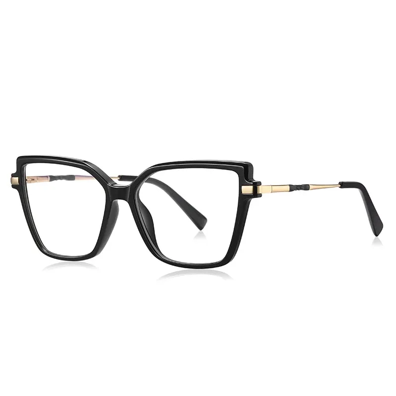 Vicky Women's Large Full Rim Cat Eye Tr 90 Alloy Reading Glasses 2208
