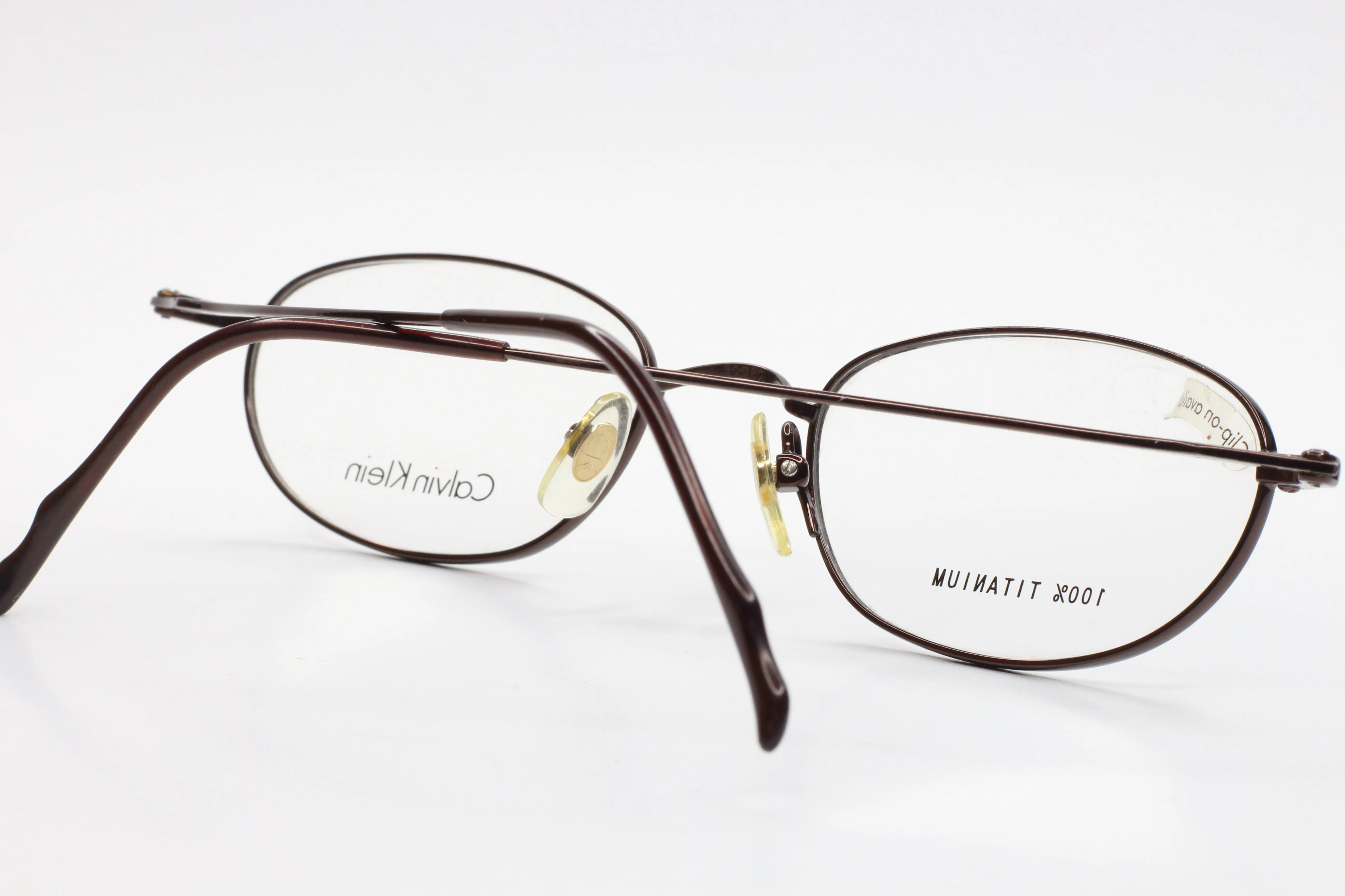 Vintage Calvin Klein CK517 090 Sun Clip On Titanium Japan Eyeglasses