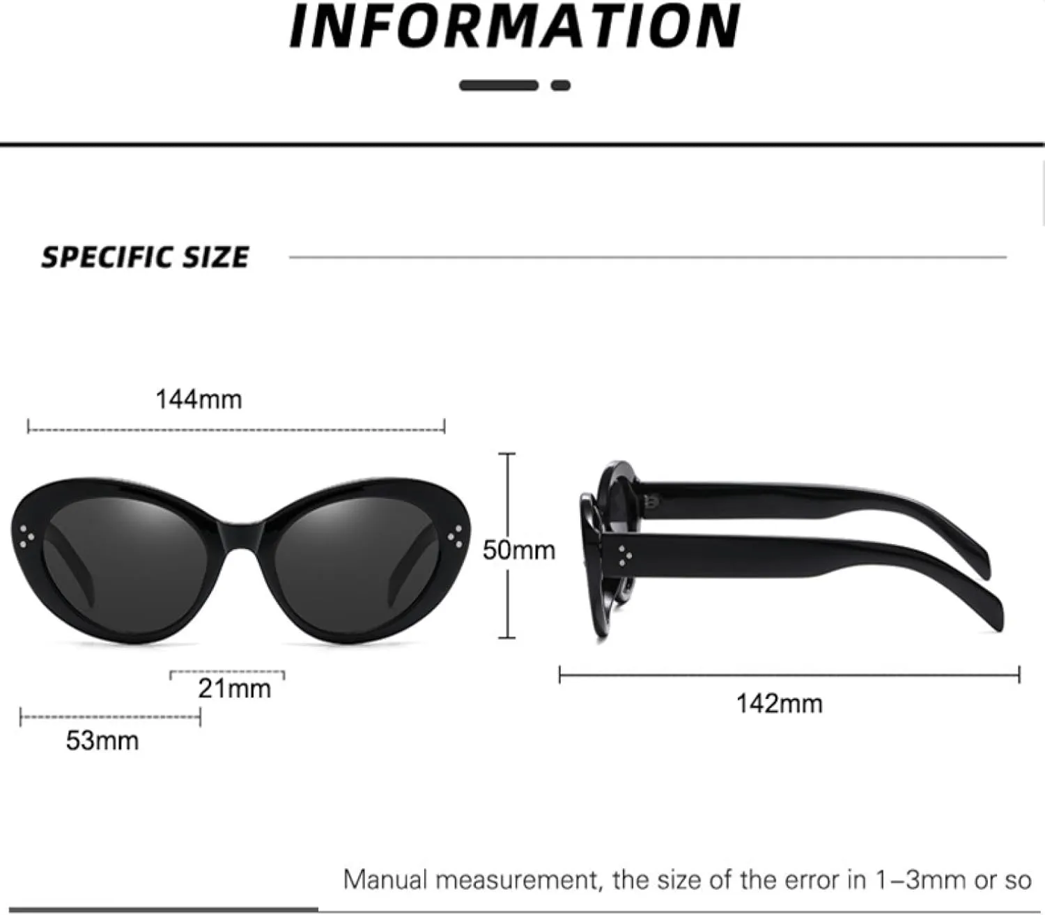 Vintage Cat Eye Sunglasses for Women Fashion Female Rivet Uv400