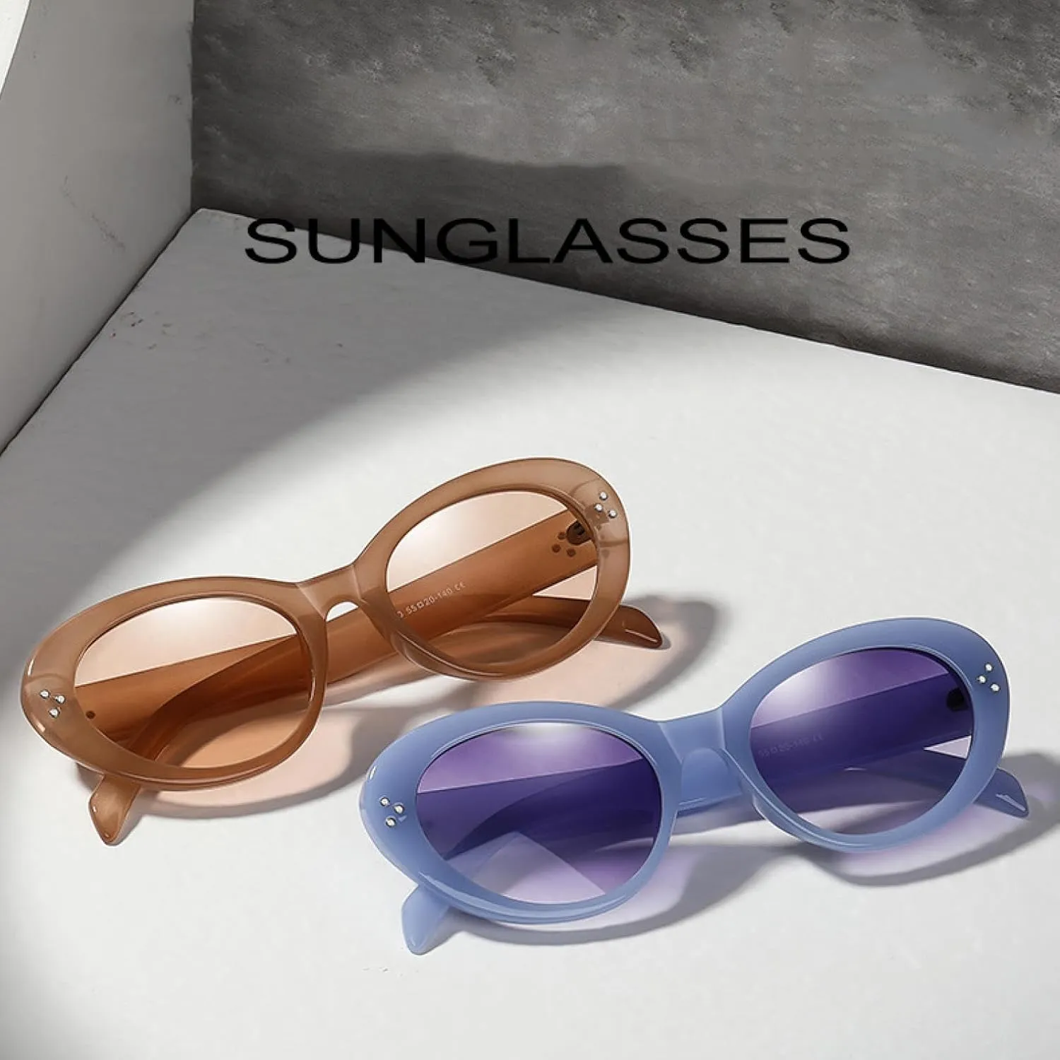 Vintage Cat Eye Sunglasses for Women Fashion Female Rivet Uv400
