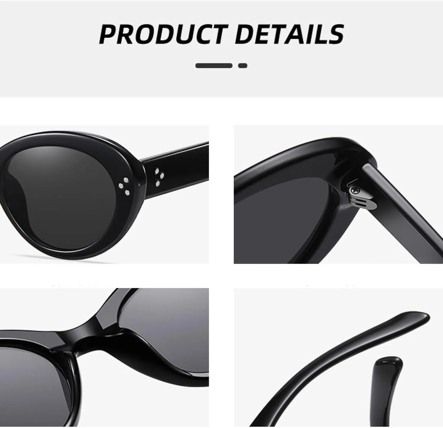 Vintage Cat Eye Sunglasses for Women Fashion Female Rivet Uv400