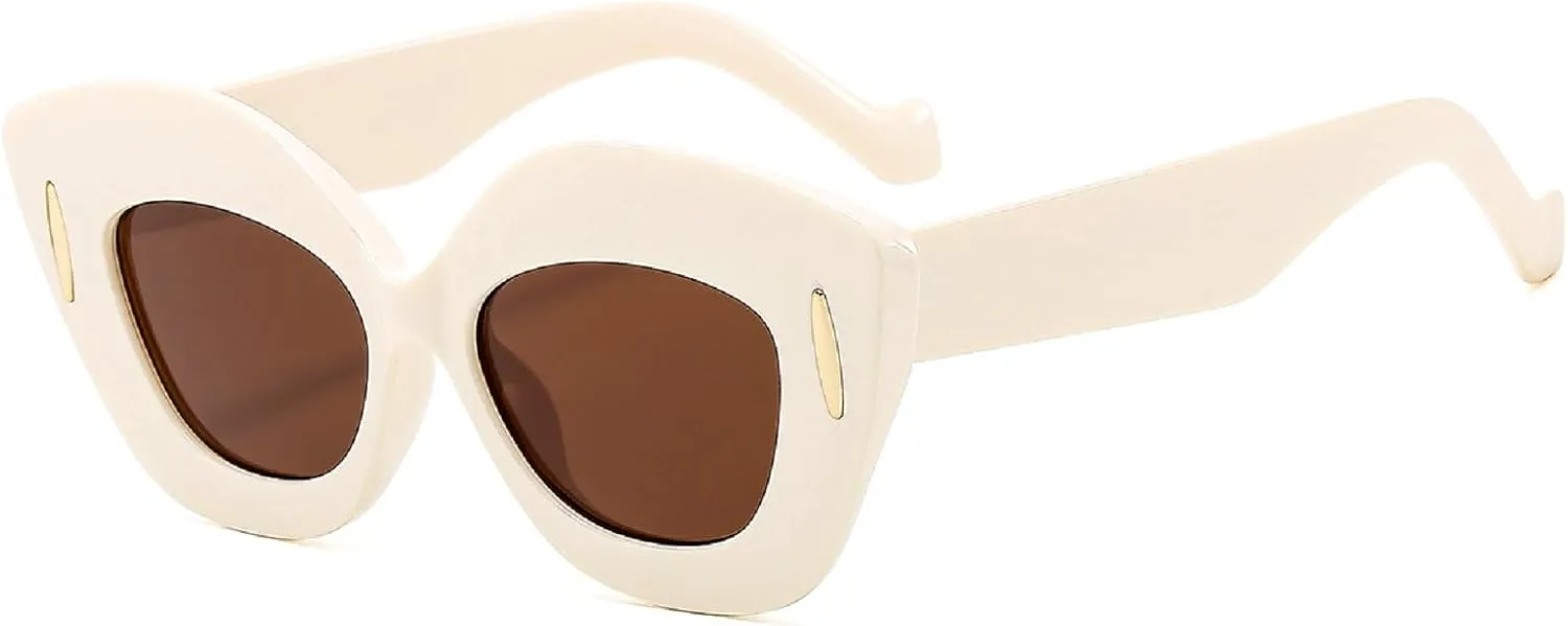 Vintage Cat Eye Sunglasses Women Fashion Oval Gradient Shades Eyewear Trendy Female Leopard Sun Glasses N45