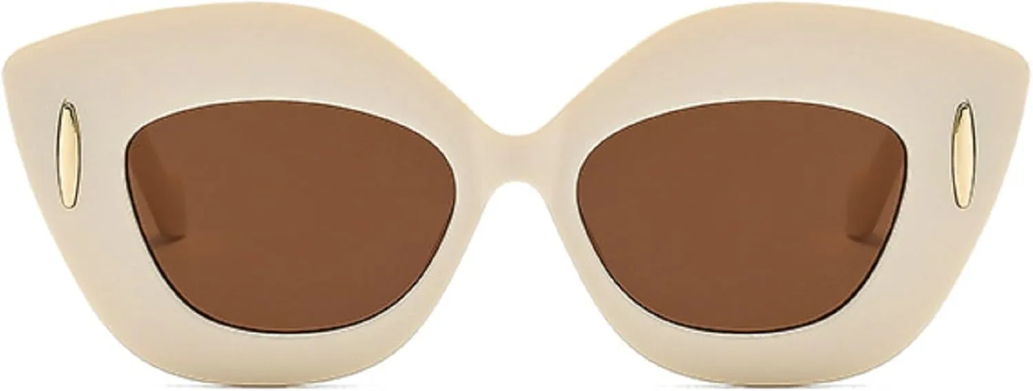 Vintage Cat Eye Sunglasses Women Fashion Oval Gradient Shades Eyewear Trendy Female Leopard Sun Glasses N45
