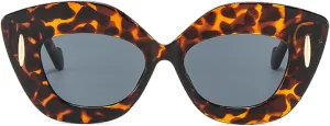 Vintage Cat Eye Sunglasses Women Fashion Oval Gradient Shades Eyewear Trendy Female Leopard Sun Glasses N45