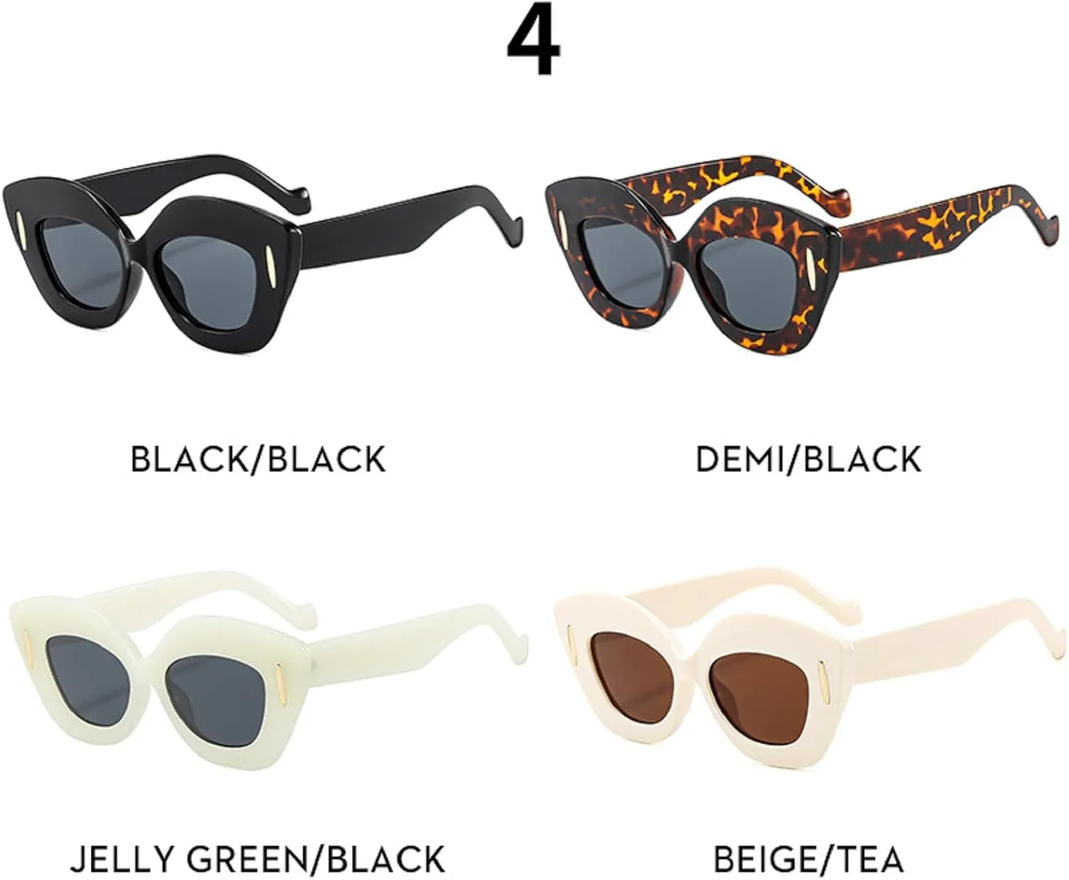 Vintage Cat Eye Sunglasses Women Fashion Oval Gradient Shades Eyewear Trendy Female Leopard Sun Glasses N45
