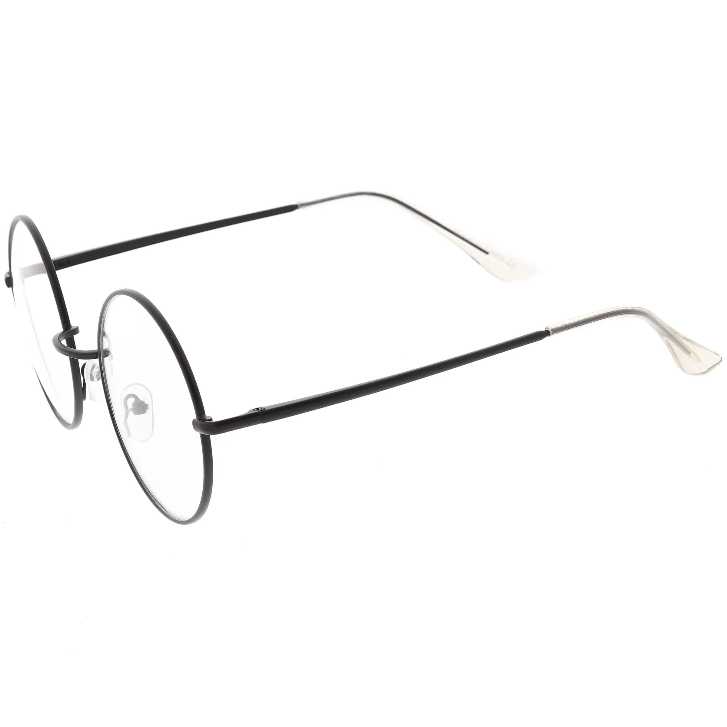 Vintage Classic Metal Round Clear Lens Glasses 50mm C854