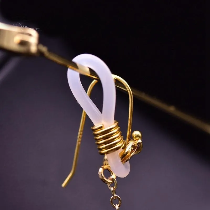 Vintage Handmade White Pearl Eyeglasses Chain - Natural Pearl Accessory