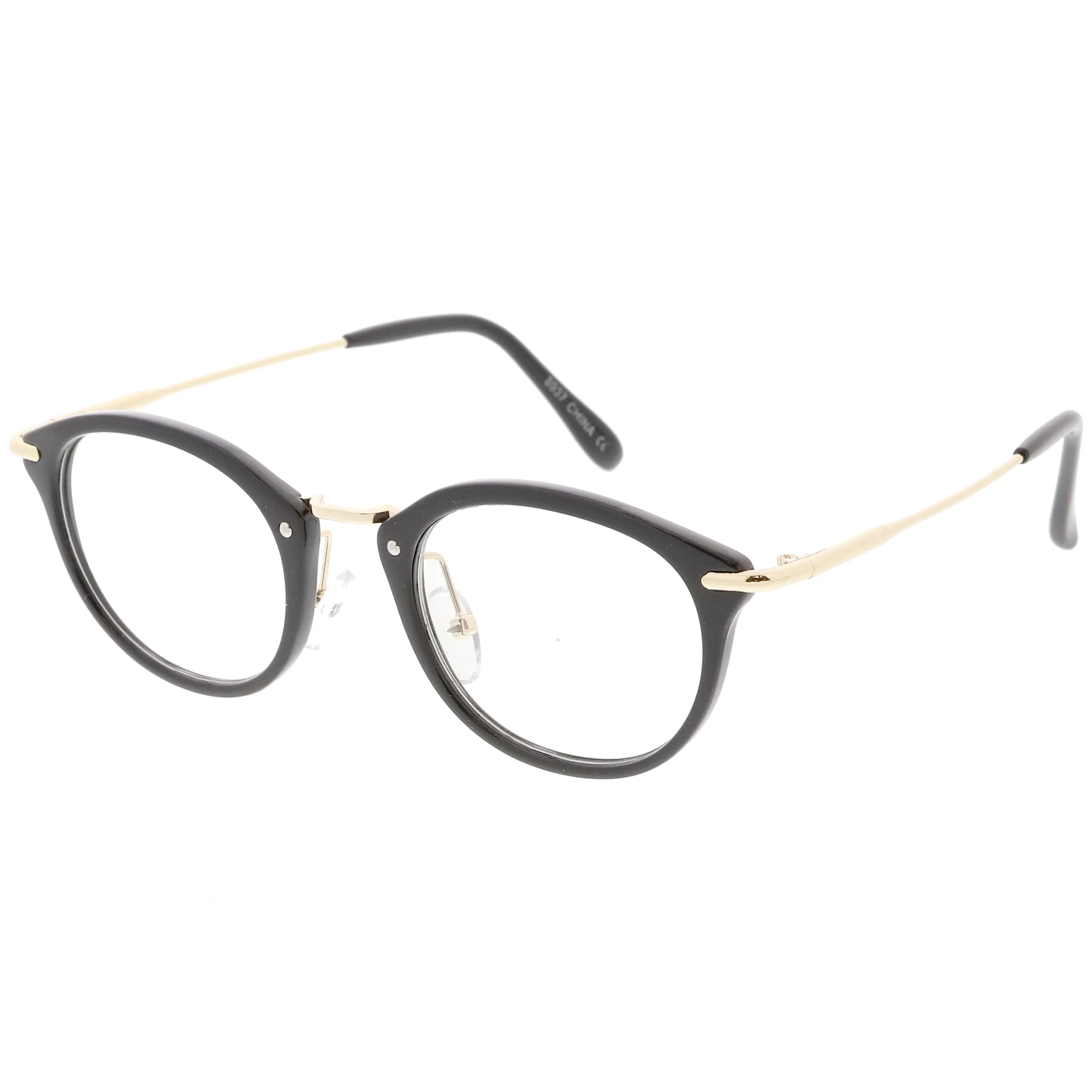 Vintage Inspired Dapper P3 Horned Rim Clear Lens Glasses C665