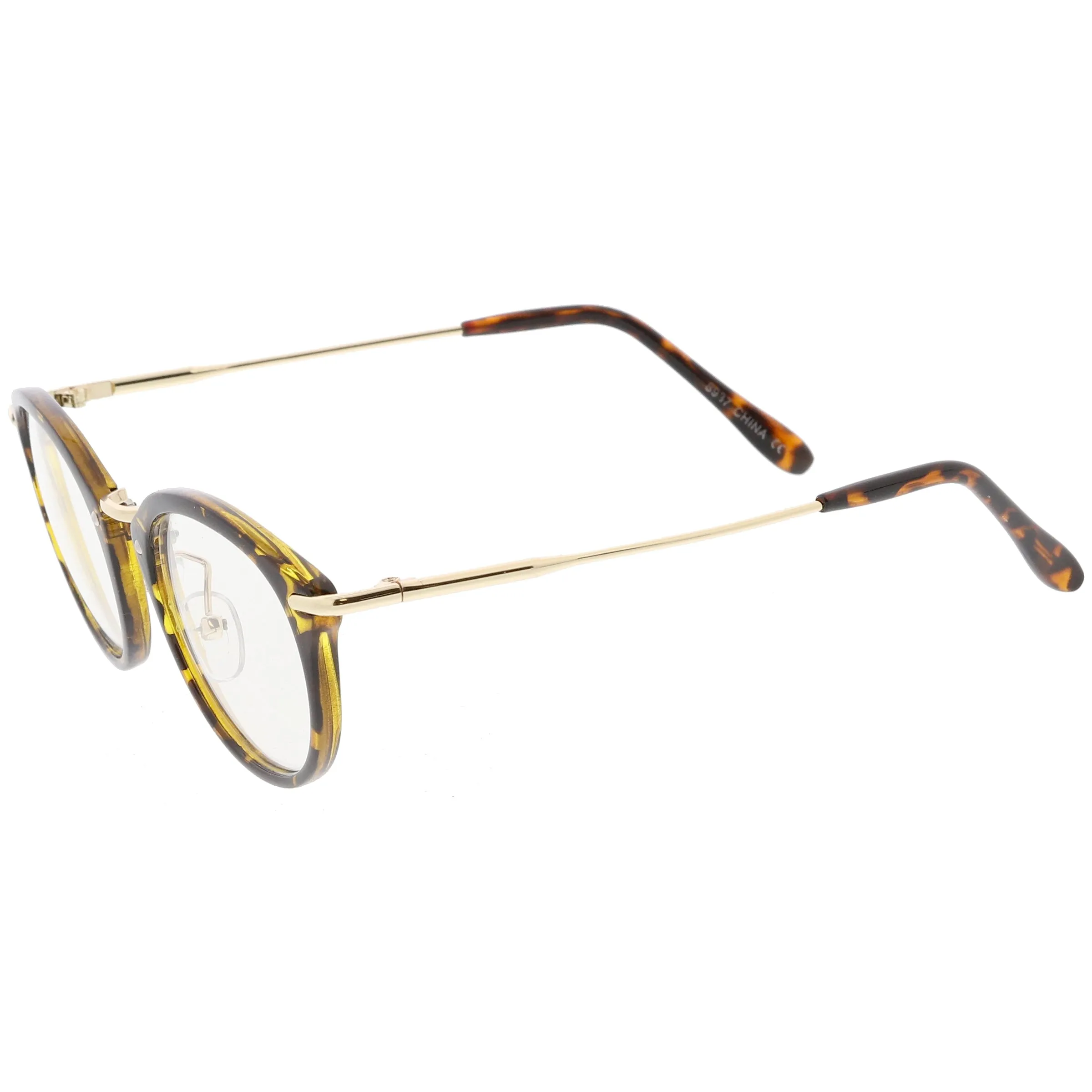 Vintage Inspired Dapper P3 Horned Rim Clear Lens Glasses C665