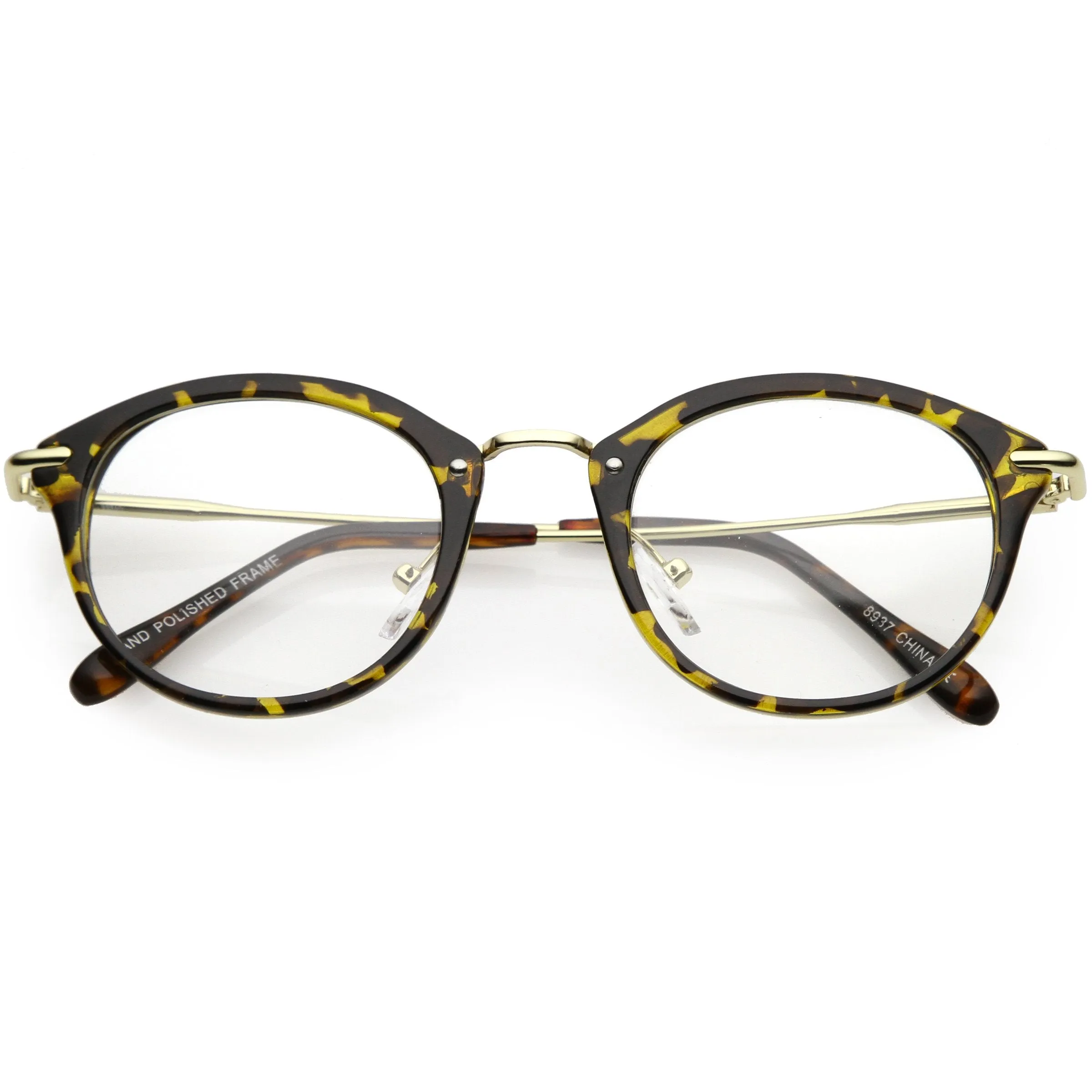 Vintage Inspired Dapper P3 Horned Rim Clear Lens Glasses C665