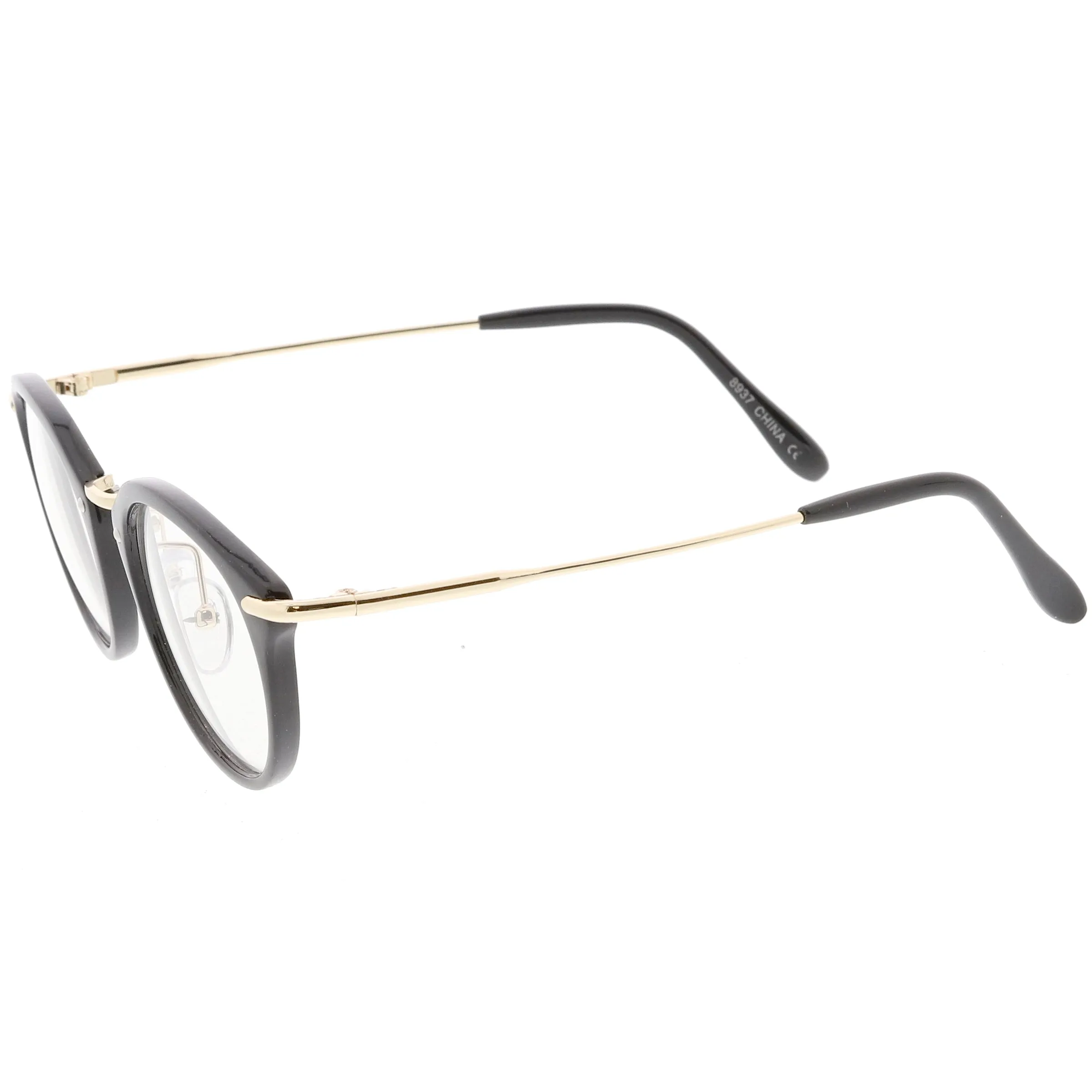 Vintage Inspired Dapper P3 Horned Rim Clear Lens Glasses C665