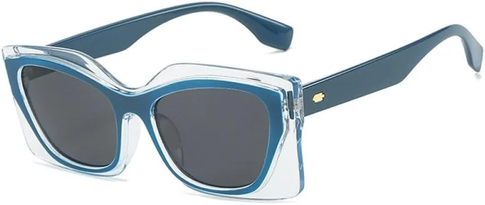 Vintage Large Frame Cat Eye Sunglasses Women Shades Sun Glasses Female