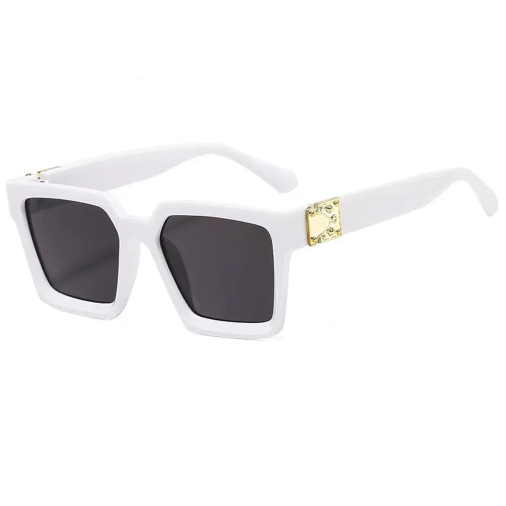 Vintage Large Frame Square Sunglasses UV400 Fashion Eyewear