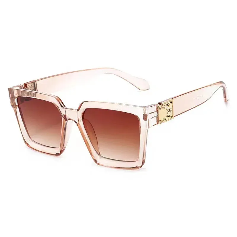 Vintage Large Frame Square Sunglasses UV400 Fashion Eyewear