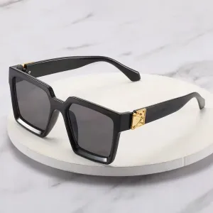 Vintage Large Frame Square Sunglasses UV400 Fashion Eyewear