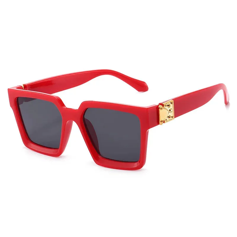 Vintage Large Frame Square Sunglasses UV400 Fashion Eyewear