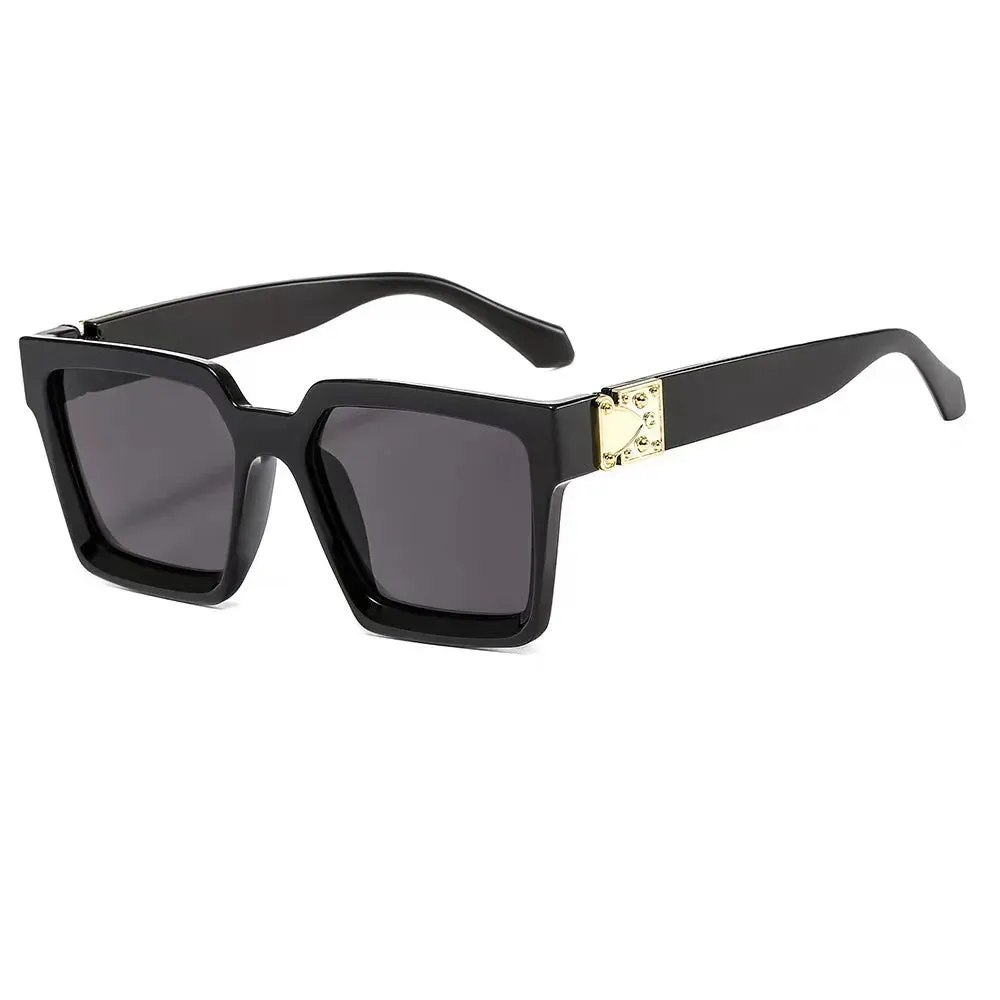 Vintage Large Frame Square Sunglasses UV400 Fashion Eyewear