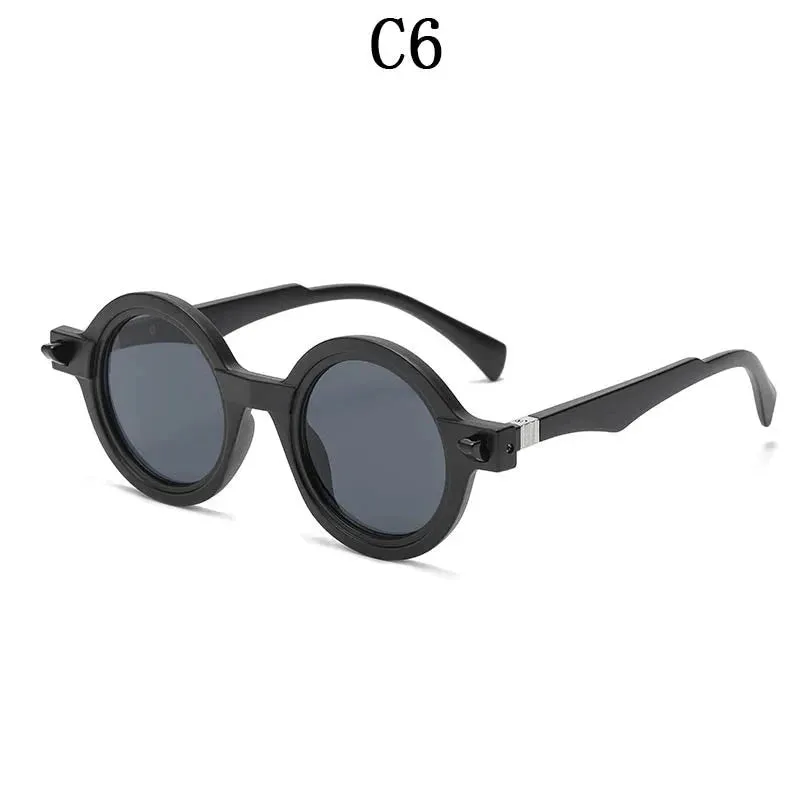 Vintage Luxury Gradient Anti-UV Round Sunglasses for Men and Women