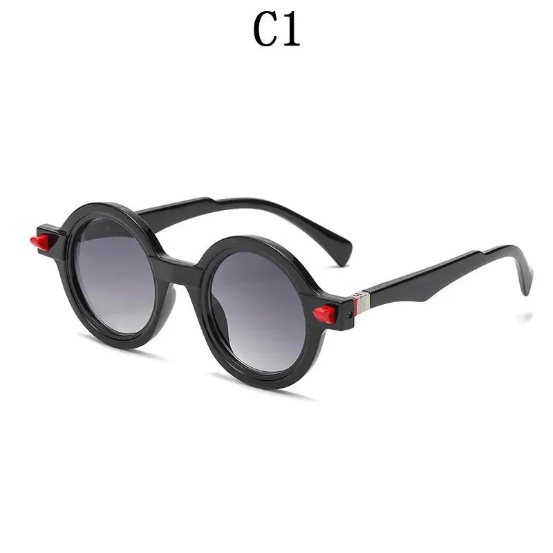 Vintage Luxury Gradient Anti-UV Round Sunglasses for Men and Women