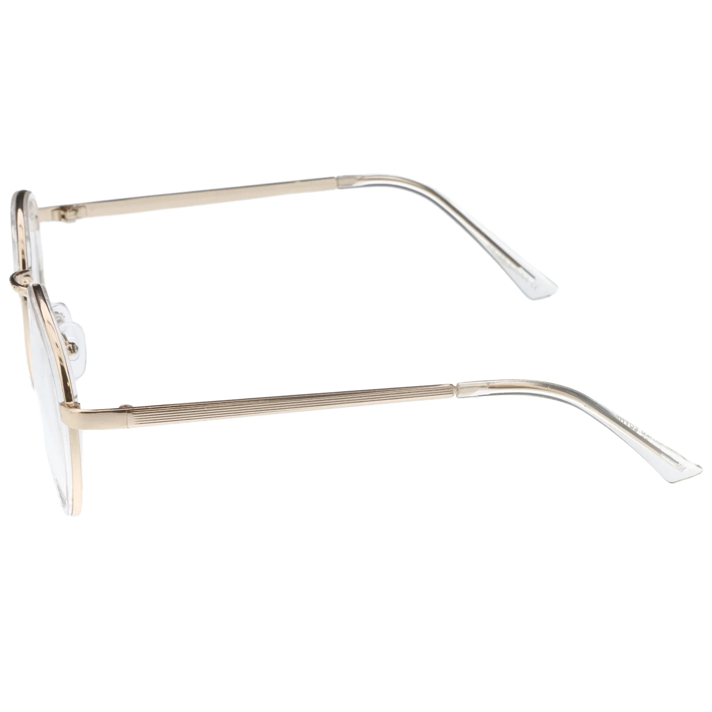 Vintage Round Dapper Clear Lens Glasses A889