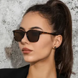 Vintage Square Sunglasses Mirror Retro Shades for Women