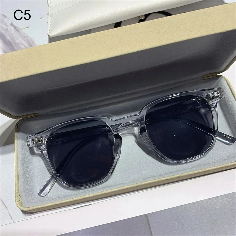 Vintage Square Sunglasses Women's Fashion Oversized Sunglasses Men Shades Black Sun Glasses UV400 Eyewear