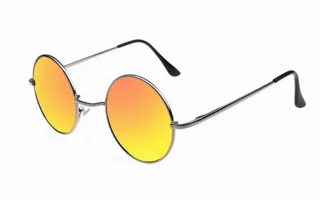 Vintage Steampunk Round Designer Metal Coated Women Sunglasses