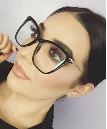 Vintage Style Retro Clear Metal Side Glasses