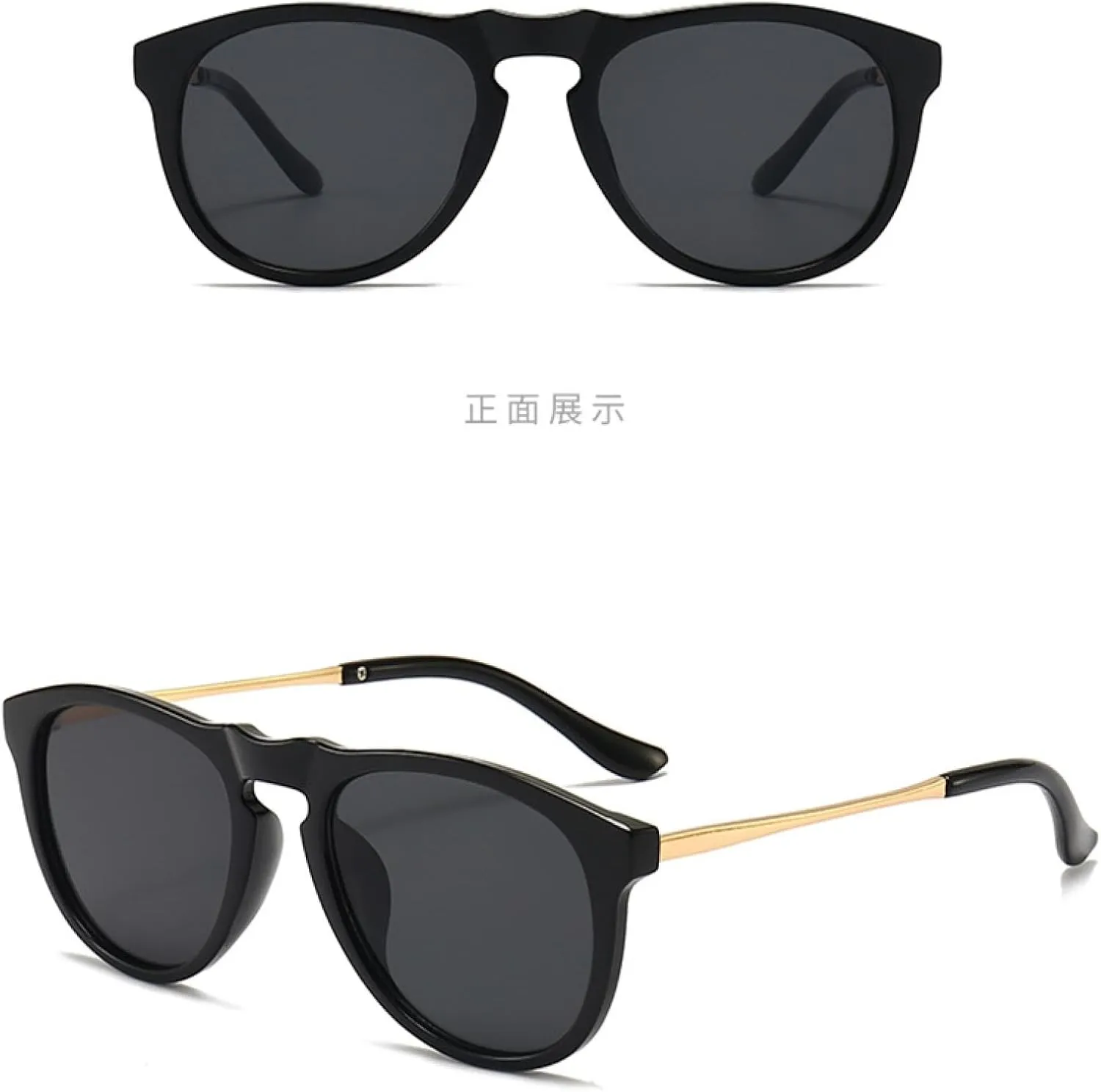 Vintage Sunglasses Women Men Round Metal Frame Sun Glasses(5,one)