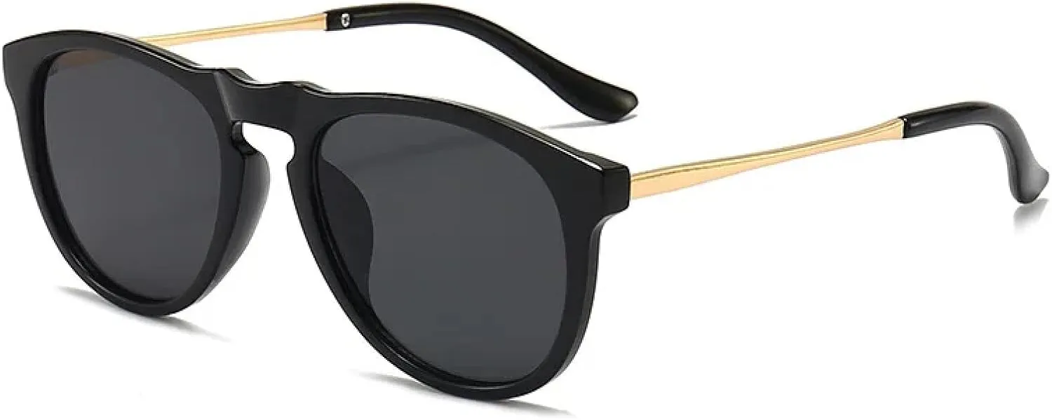 Vintage Sunglasses Women Men Round Metal Frame Sun Glasses(5,one)